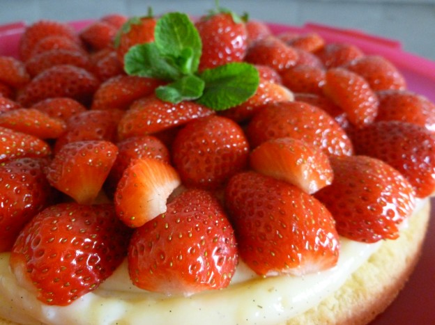 Tarte Aux Fraises Crème Pâtissière à La Vanille Little Muffins